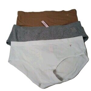 Women's Victoria's Secret Panties New W Tag Four Pk Size XL Tan White Pink Gray